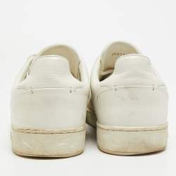 Pre Owned حذاء رياضي لويس فيتون فرونترو جلد أبيض منخفض المقطع مقاس 41