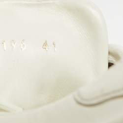 Pre Owned حذاء رياضي لويس فيتون فرونترو جلد أبيض منخفض المقطع مقاس 41