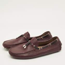 مملوكة مسبقًا Louis Vuitton Bow Size 43.5 Burgundy Leather Loafers