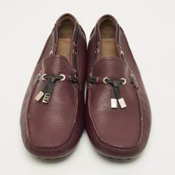 مملوكة مسبقًا Louis Vuitton Bow Size 43.5 Burgundy Leather Loafers