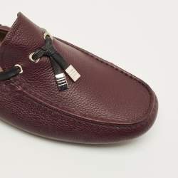 مملوكة مسبقًا Louis Vuitton Bow Size 43.5 Burgundy Leather Loafers