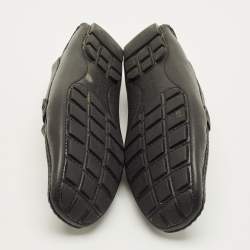 Pre Owned حذاء لوفرز لوي فيتون مونت كارلو سهل الارتداء جلد أسود مقاس 42