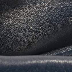 مملوكة مسبقًا حذاء لوفرز لوي فيتون هوكنفيم جلد أزرق بحري مقاس 44.5