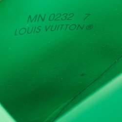 Pre Owned Louis Vuitton Waterfront Size 41 Green Monogram Rubber Pool Slide Sandals
