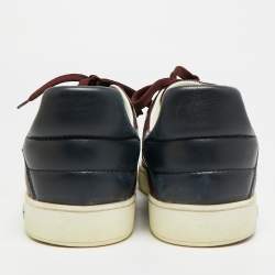 Pre Owned Louis Vuitton Frontrow Size 40.5 Burgundy/Black Leather Lace Up Sneakers