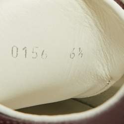 Pre Owned Louis Vuitton Frontrow Size 40.5 Burgundy/Black Leather Lace Up Sneakers