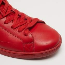 مملوكة مسبقًا Louis Vuitton Luxembourg Size 41.5 Red Leather Low Top Sneakers