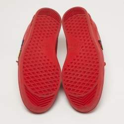 مملوكة مسبقًا Louis Vuitton Luxembourg Size 41.5 Red Leather Low Top Sneakers