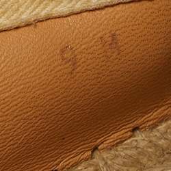 Pre Owned Louis Vuitton Size 43 Navy Blue Leather Lace Up Espadrille