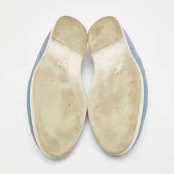 مملوكة مسبقًا حذاء لوفرز لوي فيتون إيستيت جلد نوبيك أزرق مقاس 43