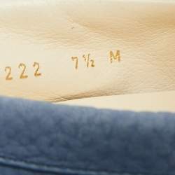 مملوكة مسبقًا حذاء لوفرز لوي فيتون إيستيت جلد نوبيك أزرق مقاس 43