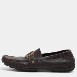 مملوكة مسبقًا Louis Vuitton Flower Logo Size 42 Brown Leather Loafers