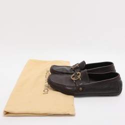 Pre Owned حذاء لو فرز لوي فيتون فلور لوجو جلد بني مقاس 42