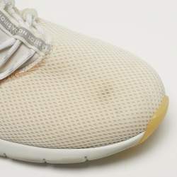 Pre Owned حذاء رياضي لويس فيتون فاستلين مقاس 43.5 شبكة ونيوبرين أبيض بحافة منخفضة