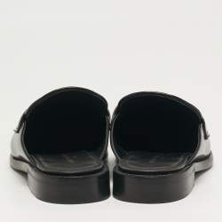 Pre Owned حذاء مول لوي فيتون أسود جلد ببراءة اختراع مقاس 41