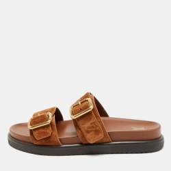 مملوكة مسبقًا Louis Vuitton LV Venice Size 43.5 Brown Suede Mules