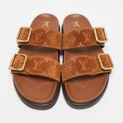 مملوكة مسبقًا Louis Vuitton LV Venice Size 43.5 Brown Suede Mules