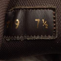 Pre Owned Louis Vuitton LV Trainer Size 41.5 Brown Monogram Canvas and Suede Low Top Sneakers