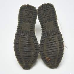 Pre Owned حذاء رياضي لوي فيتون رن أوي مونوجرام كانفاس ملون وثلاثي الألوان وزمخ مقياس 42