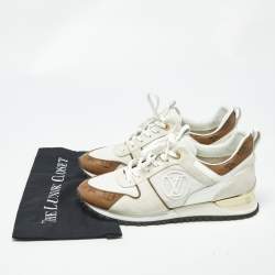 Pre Owned حذاء رياضي لوي فيتون رن أوي مونوجرام كانفاس ملون وثلاثي الألوان وزمخ مقياس 42