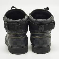 Pre Owned حذاء رياضي لويس فيتون ريفولي قماش و جلد دامير رمادي/أسود بعنق مرتفع مقاس 42