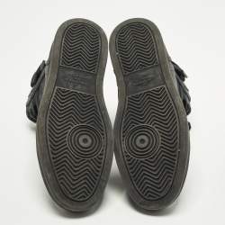 Pre Owned حذاء رياضي لويس فيتون ريفولي قماش و جلد دامير رمادي/أسود بعنق مرتفع مقاس 42