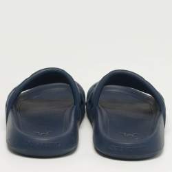 مملوكة مسبقًا Louis Vuitton Waterfront Size 42 Navy Blue Monogram Rubber Pool Slide