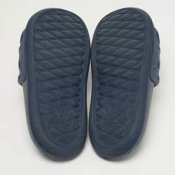 مملوكة مسبقًا Louis Vuitton Waterfront Size 42 Navy Blue Monogram Rubber Pool Slide