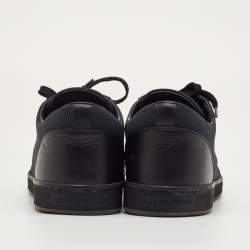 Pre Owned Louis Vuitton Offshore Size 43.5 Black Damier Graphite Fabric and Leather Low Top Sneakers