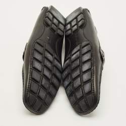 Pre Owned Louis Vuitton Monte Carlo Size 42 Black Leather Loafers