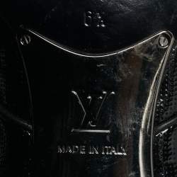 Pre Owned Louis Vuitton Size 40.5 Black Patent Leather Lace Up Derby