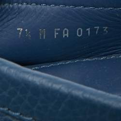 Pre Owned Louis Vuitton Monte Carlo Size 41.5 Blue Leather Loafers