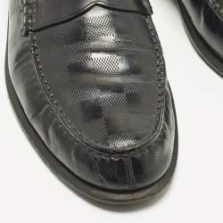 Pre Owned حذاء لوفرز لوي فيتون داميير جلد أسود مقاس 43