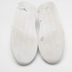 Pre Owned Louis Vuitton Beverly Hills Size 42 White/Brown Leather Low Top Sneakers