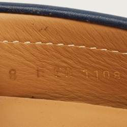 Pre Owned Louis Vuitton Monte Carlo Size 42 Blue Leather Loafers