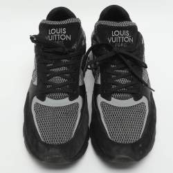 Pre Owned حذاء رياضي لويس فيتون شبكي وأسود جلد سويدي مقاس 46