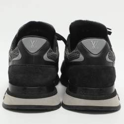 Pre Owned حذاء رياضي لويس فيتون شبكي وأسود جلد سويدي مقاس 46