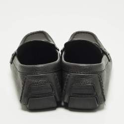 Pre Owned Louis Vuitton Monte Carlo Size 41.5 Black Leather Loafers