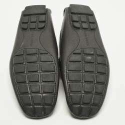 Pre Owned Louis Vuitton Monte Carlo Size 41.5 Black Leather Loafers