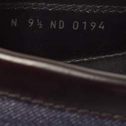 Pre Owned Louis Vuitton Monte Carlo Size 43.5 Blue/Brown Denim and Leather Loafers