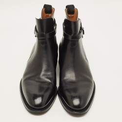 مملوكة مسبقًا بوت للكاحل لوي فيتون غرينيتش جلد أسود مقاس 42.5