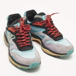 مملوكة مسبقًا حذاء رياضي لويس فيتون lv تريل شبك وشمواه ملون منخفض القمة مقاس 41.5