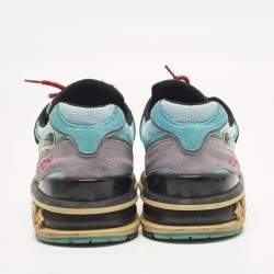 مملوكة مسبقًا حذاء رياضي لويس فيتون lv تريل شبك وشمواه ملون منخفض القمة مقاس 41.5