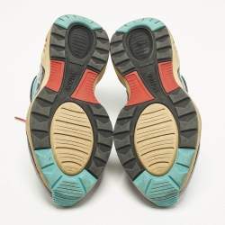 مملوكة مسبقًا حذاء رياضي لويس فيتون lv تريل شبك وشمواه ملون منخفض القمة مقاس 41.5