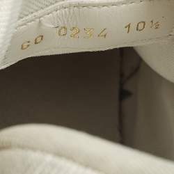 Pre Owned حذاء رياضي لوي فيتون LV مدرب جينز وقماش ونقشة مونوغرام أبيض/أسود مقاس 44.5