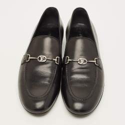 Pre Owned Louis Vuitton LV Club Size 40 Black Leather Loafers
