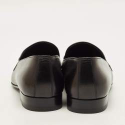 Pre Owned Louis Vuitton LV Club Size 40 Black Leather Loafers