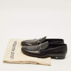 Pre Owned Louis Vuitton LV Club Size 40 Black Leather Loafers