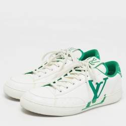 مملوكة مسبقًا Louis Vuitton Charlie Size 42.5 White/Green Leather Lace Up Sneakers