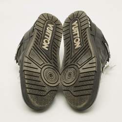 Pre Owned حذاء رياضي لوي فيتون مدرب ال في مونوجرامي أسود مخمل و قماش منخفض من أعلى مقاس 41